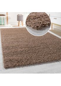 Hochflor-Teppich »Sky 250« rechteckig 34 mm Höhe gewebt, Uni-Farben, intensive Farbbrillanz, auch als Läufer erhältlich , beige , Paco Home ,...