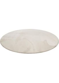 Wecon Home Basics, Wecon home Basics Hochflor-Teppich &raquo;Anna&laquo; rund 25 mm H&ouml;he Wohnzimmer, Schlafzimmer, Felloptik, sehr weich und flauschig, Uni, creme
