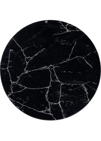 Teppich »Juliet« rund 12 mm Höhe modernes Marmor-Design, Kurzflor, pflegeleicht, weich , schwarz , my home , Obermaterial: 70% Polypropylen, 30%...