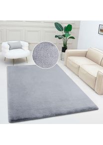 my home Fellteppich »Rabbit, Kunstfell, Kaninchenfell-Haptik, Microfaser,« rechteckig 42 mm Höhe besonders hoch und flauschig, Wohnzimmer, Schlafzimmer,...
