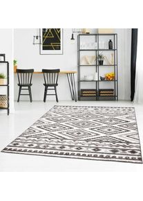 Teppich »Moda 1129« rechteckig 11 mm Höhe Kurzflor, Wohnzimmer , grau , Carpet City , Obermaterial: 100% Polypropylen