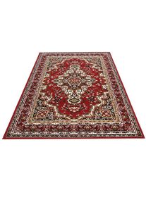 Home affaire Teppich »Oriental, Made in Belgium«, rechteckig, 7 mm Höhe, Orient-Optik, mit Bordüre, Teppich, Kurzflor, Weich , rot , my home