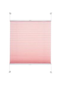 Liedeco, Plissee &raquo;Pastell&laquo; Lichtschutz ohne Bohren verspannt Klemmfix-Plissee, Pastell, rosa, Obermaterial: 100% Polyester