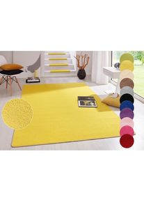 Teppich »Fancy«, rechteckig, 7 mm Höhe, Kurzflor, Läufer, uni, gekettelt, Wohnzimmer, Schlafzimmer, Esszimmer , gelb , Hanse Home