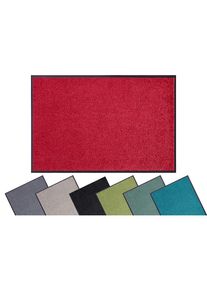 Fussmatte »Clean & Walk« rechteckig 7 mm Höhe Schmutzfangmatte, Türmatte, In- und Outdoor, Teppich, Läufer, waschbar , rot , my home ,...