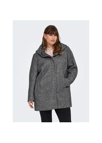 Only Carmakoma, Unisex, Only CARMAKOMA Kurzmantel »CARSEDONA LIGHT COAT OTW NOOS«, dunkelgrau melange, S, Curvy-Mantel von Only CARMAKOMA