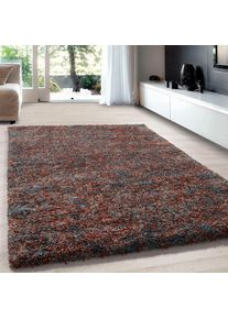 Hochflor-Teppich »Enjoy Shaggy« rechteckig 50 mm Höhe auch als Läufer, Shaggy, Langflor, meliert, Wohnzimmer , orange , Ayyildiz Teppiche ,...