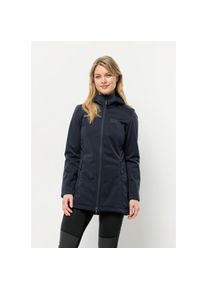 Jack Wolfskin, Unisex, Softshellmantel »WINDHAIN COAT W«, night, blau, XS, Langer Softshellmantel
