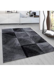 Ayyildiz Teppiche, Teppich &raquo;Plus 8003&laquo; rechteckig 6 mm H&ouml;he L&auml;ufer, gemusterter Flachflor, robust, Webteppich, alle R&auml;ume, schwarz, Kunstfaser, 6 mm