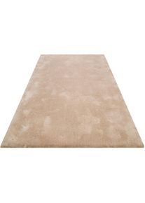 Wecon Home Basics, Wecon home Basics Hochflor-Teppich »Emilia« rechteckig 25 mm Höhe Wohnzimmer, beige, Kunstfaser, 25 mm