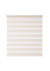 Doppelrollo »Ancona« Lichtschutz ohne Bohren im Fixmass , beige , K-home , Obermaterial: 100% Polyester
