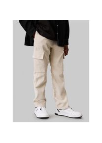 Calvin Klein Jeans, Herren, Cargohose »Corduroy Straight Cargo Pants« für Kinder bis 16 Jahre und mit Logoprägung, pelican, 10 (140), N-Gr, Hose von 