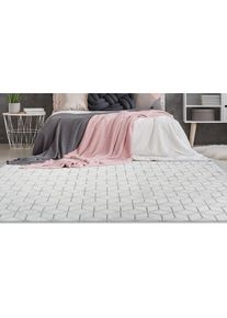 Teppich »Jardan-1000« rechteckig 20 mm Höhe besonders weich durch Microfaser, Wohnzimmer , grau , Calo-deluxe , Obermaterial: 100% Polyester
