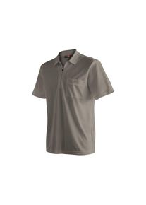 Maier Sports, Herren, Funktionsshirt »Arwin 2.0«, Eignet sich ideal für Wanderungen und Freizeitaktivitäten, schlamm, S, Bequemes Poloshirt mit 