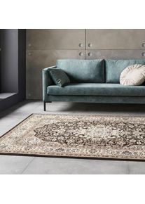 Hanse Home, Hanse Home Teppich &raquo;Skazar Isfahan&laquo; rechteckig 9 mm H&ouml;he Kurzflor, Orient, L&auml;ufer, Vintage, Esszimmer, Wohnzimmer, Flur, creme, braun, 