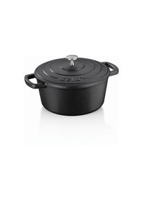 Bräter »Bräter rund 24 cm«, Gusseisen , schwarz , Kela