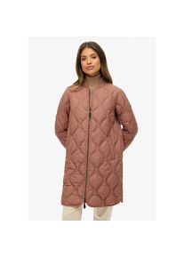 Superdry , Damen , Steppjacke &raquo;LONG QUILTED LINER JACKET&laquo; ohne Kapuze , braun , Moderne Pufferjacke von Superdry