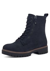 Tamaris, Unisex, Schn&uuml;rboots , Blockabsatz, Schn&uuml;rstiefelette mit Zierreissverschluss aussen, navy, 40, Robuste Schn&uuml;rstiefelette mit Kontrast-