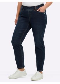 sheego Witt Damen Jeans schmal, mit Dehnbund hinten, dark blue, Größe 56, 99% Baumwolle, 1% Elasthan