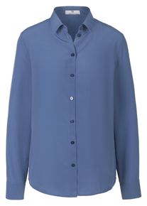 Peter Hahn - Bluse aus 100% Seide, blau, Gr. 46, Seide