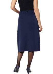 WITT Damen Faltenrock mit Wooltouch-Effekt, marine, Gr&ouml;&szlig;e 52, 75% Polyester, 20% Viskose, 5% Elasthan
