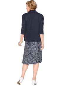 WITT Damen Jerseyrock mit Bl&uuml;mchen-Print, marine-wei&szlig;-bedruckt, Gr&ouml;&szlig;e 23, 95% Polyester, 5% Elasthan
