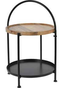 Koopmann Table d'appoint avec plateau en bois EH