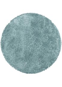Ayyildiz Teppiche, Hochflor-Teppich &raquo;FLUFFY 3500&laquo; rund 50 mm H&ouml;he Langflor, Shaggy, uni, robust, auch rechteckig erh&auml;ltlich, Wohnzimmer, blau, 
