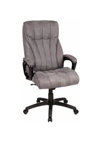 Duo Collection , Chefsessel »John XXL«, Microfaser 1, mit gepolsterten Armlehnen , grau , Belastbarkeit bis zu 150 kg - S-Form Rückenlehne mit...