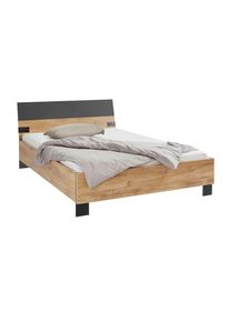 Futonbett »Malmö, Bett Made in Germany«, im beliebten Industrial look, 3 Breiten zur Auswahl , grau , wimex