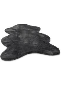 Fellteppich »Giorgia« fellförmig 20 mm Höhe Kunstfell, superweich - ein echter Kuschelteppich , grau , Gino Falcone , Obermaterial: 100% Polyester