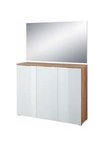 Germania , Garderoben-Set »GW-Telde«, (Set, 2 St.) , weiss , Schuhschrank, Spiegel