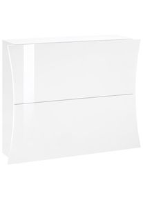 Schuhschrank »Arco, Schuhkipper, Schuhkommode«, 2 Klappen mit Doppelschuhtrommeln, Frontbreite 90-101cm , weiss , Inosign