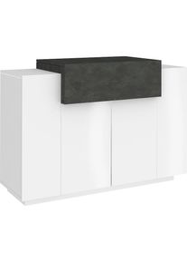 Inosign Schuhschrank »Coro, Schuhschrank, Schuhkommode, Schuhregal grifflos Doppeltiefe«, 2 Türen, 1 Klappe, 7 Fächer, Hochglanz Fronten, Breite 120 ,...