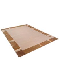 Theko, Theko Wollteppich &raquo;Avanti&laquo; rechteckig 12 mm H&ouml;he reine Wolle, handgekn&uuml;pft, mit Bord&uuml;re, auch als L&auml;ufer, beige, Schurwolle, 12 mm