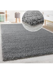 Hochflor-Teppich »Sky 250« rechteckig 34 mm Höhe gewebt, Uni-Farben, intensive Farbbrillanz, auch als Läufer erhältlich , grau , Paco Home ,...