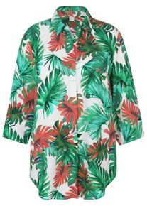 Emilia Lay - Long-Bluse mit 3/4-Arm, weiss, Gr. 44, Viskose