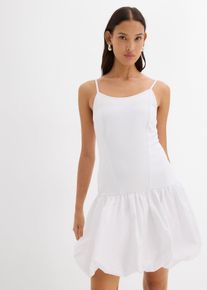 Minikleid mit Ballonrock in weiss, Gr&ouml;sse 32/34 (XS), bonprix