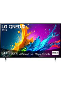 LG , QNED-Fernseher »43QNED80T6A«, 4K Ultra HD, Smart-TV , schwarz , Starker α5 Gen7 4K AI-Prozessor mit AI Sound Pro, AI Upscaling & Dynamic Tone...
