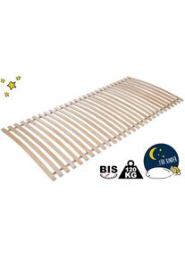Lüttenhütt Rollrost »Kid plus, 90x200, 140x200 cm und weiteren Grössen«, (1 St.), leichtes Handling, da gerollt und fertig montiert , beige , Lüttenhütt