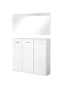 Germania , Garderoben-Set »GW-Adana«, (2 St.) , weiss , Schuhschrank und Spiegel