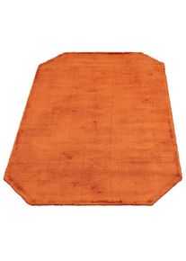 my home Teppich »Shirley, handgewebter Viskose Teppich, farblich changierend« achteckig 12 mm Höhe Handweb Teppiche, Wohnzimmer, Schlafzimmer, Esszimmer ,...