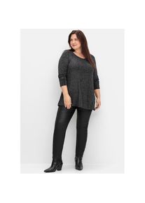 sheego , Longshirt »Longshirt«, (1 tlg.) , schwarz