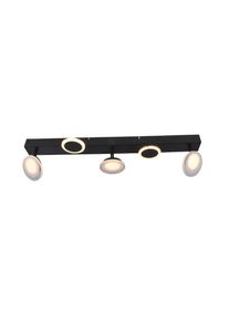 Deckenstrahler »Meriza«, 3 flammig, LED Spotbalken 3flg schwarz , schwarz , Brilliant