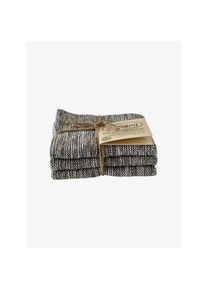 Solwang Lot de 3 lavettes gris fonce
