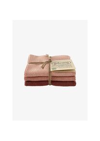 Solwang Lot de 3 lavettes abricot