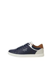 Jack & Jones JACK & JONES, Hommes Baskets basses 'JFWJORDAN', bleu marine / caramel / blanc