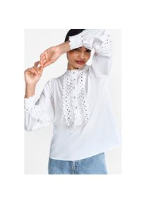 RICHROYAL , Damen , Schlupfbluse Mit verkürzter Knopfleiste , weiss , Elegante Bluse von RICHROYAL