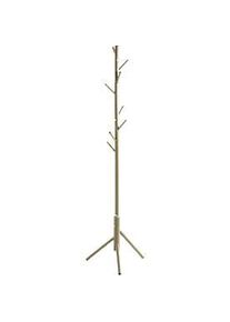 Garderobenständer HAKU, 8 Haken mit jeweils 5 kg Tragkraft, Ø 480 x H 1730 mm, Stahlrohr lackiert, grün