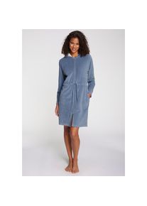 Vivance Dreams, Unisex, Bademantel in sch&ouml;ner Frotte-Qualit&auml;t, graublau, 44/46, Bademantel mit Kapuze
